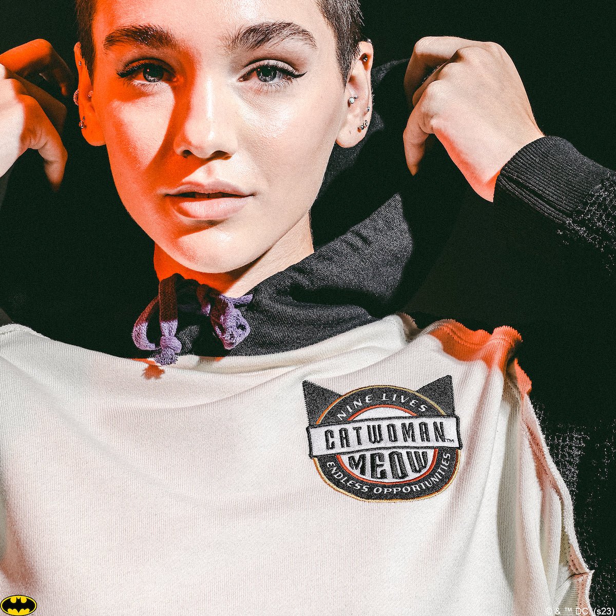 Catwoman Nine Lives Cropped Hoodie