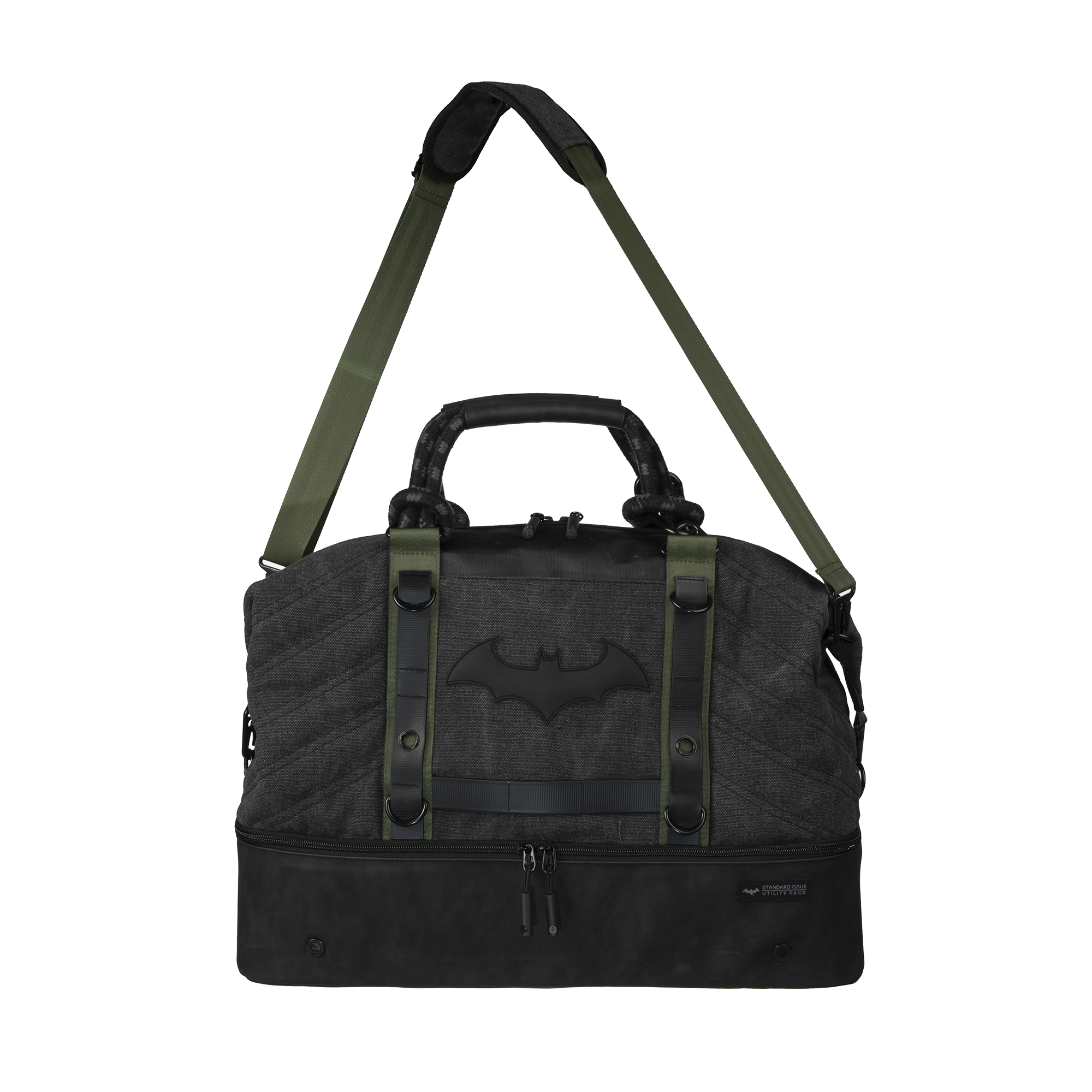 Steve Madden Duffel Travel Overnight Bag Carry On Logo Weekender Bag Black  & Whi