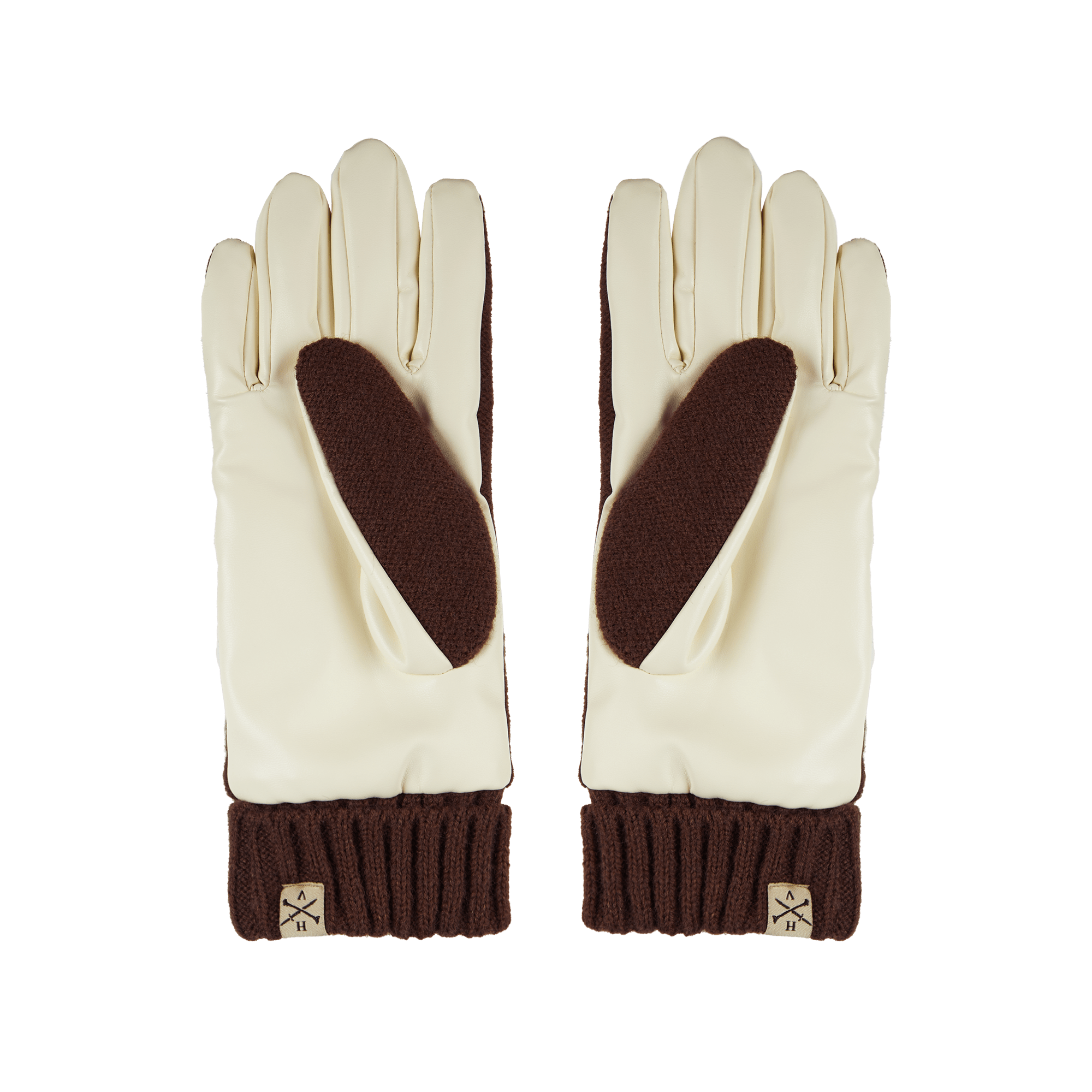 Roll To Hit Faux Leather & Knit Gloves