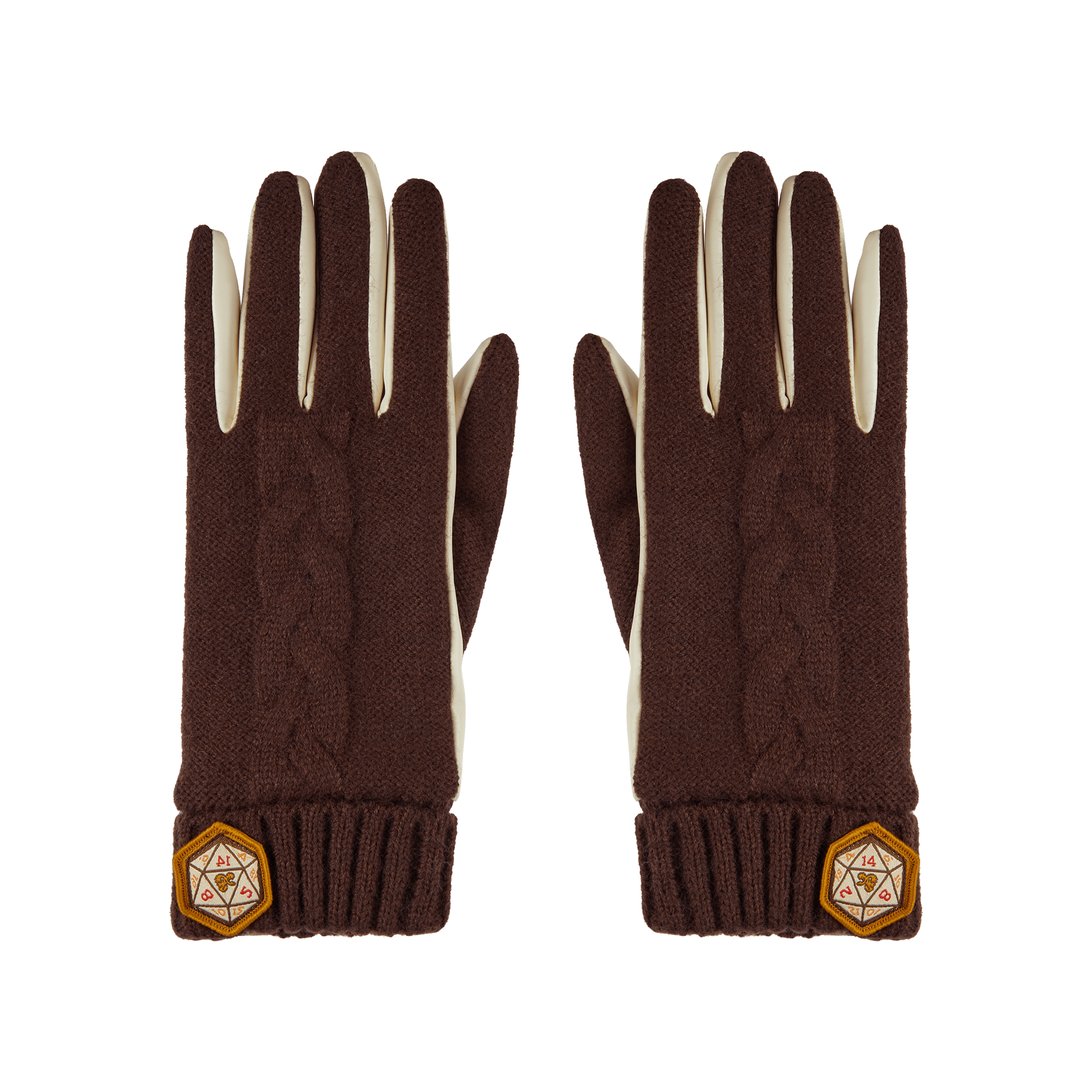 Roll To Hit Faux Leather & Knit Gloves