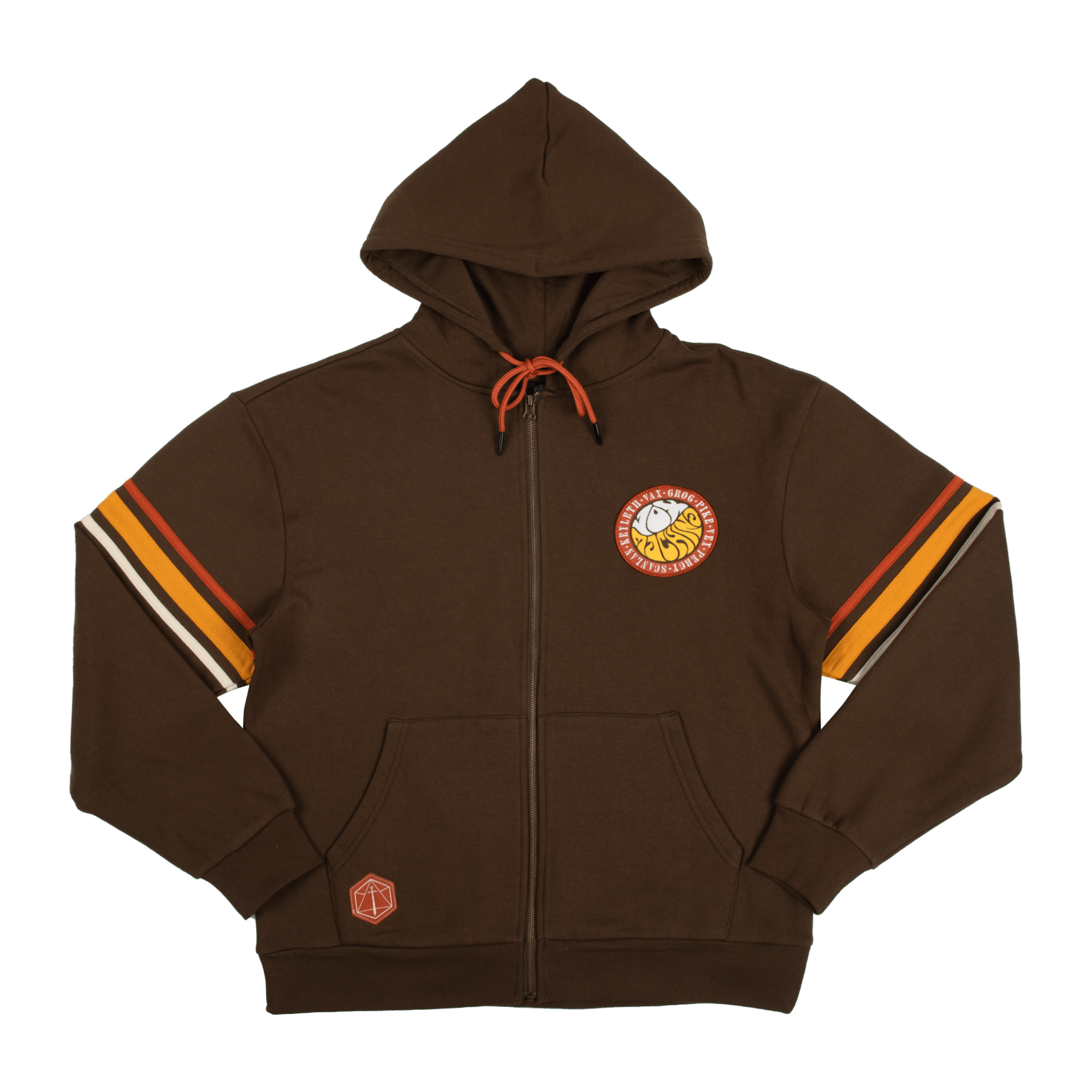 Vox Machina Retro Striped Zip-Up Hoodie