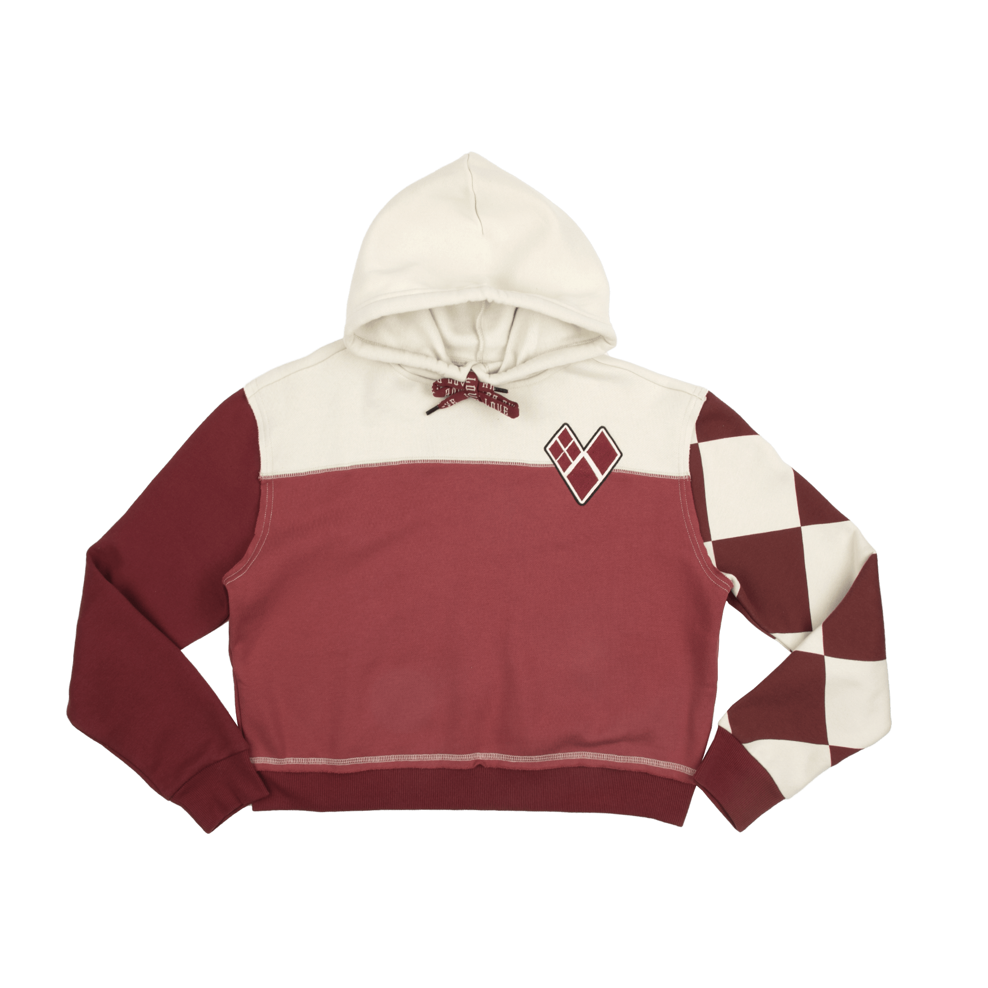 Mad Love Color Block Cropped Hoodie