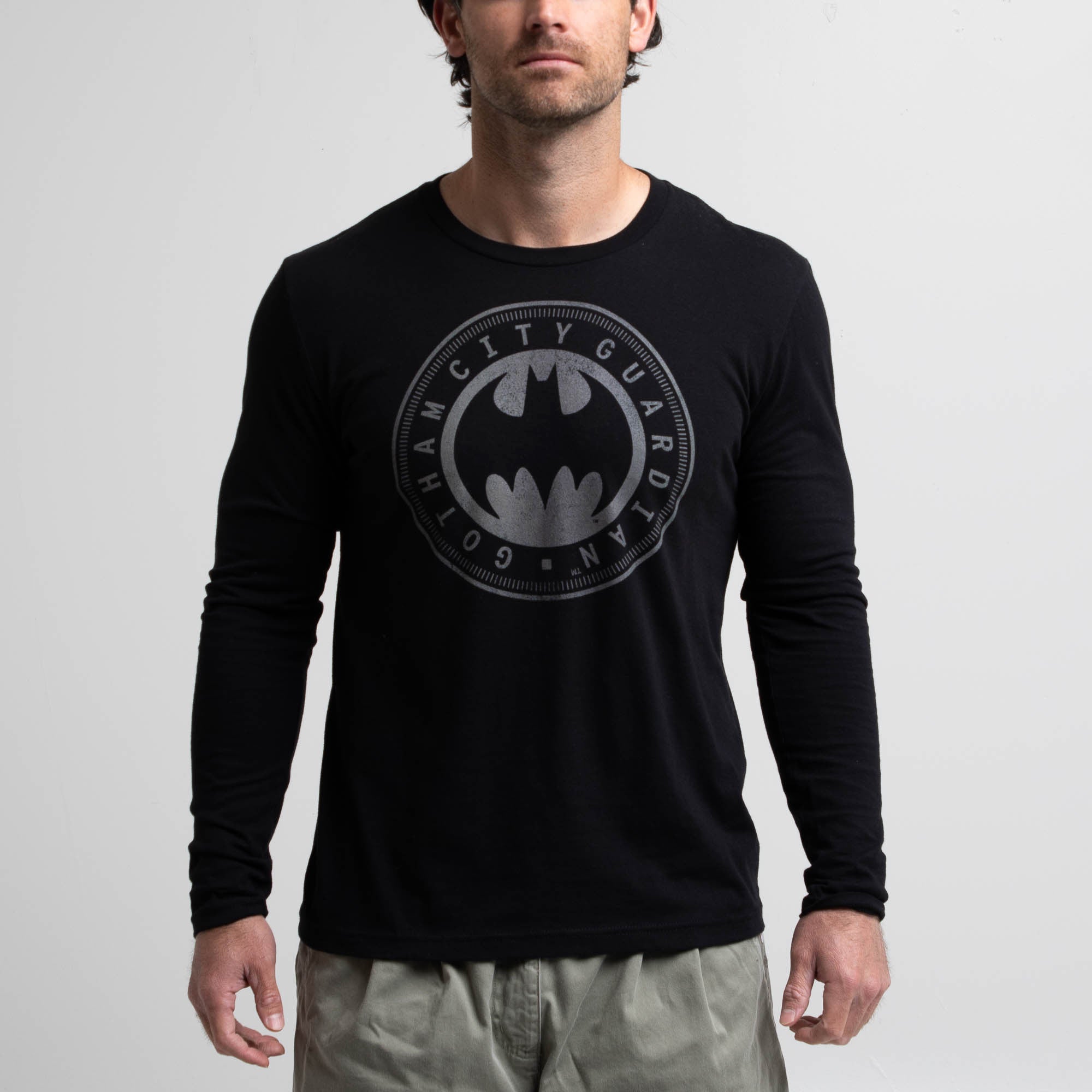 T-shirt noir à manches longues Gotham Guardian