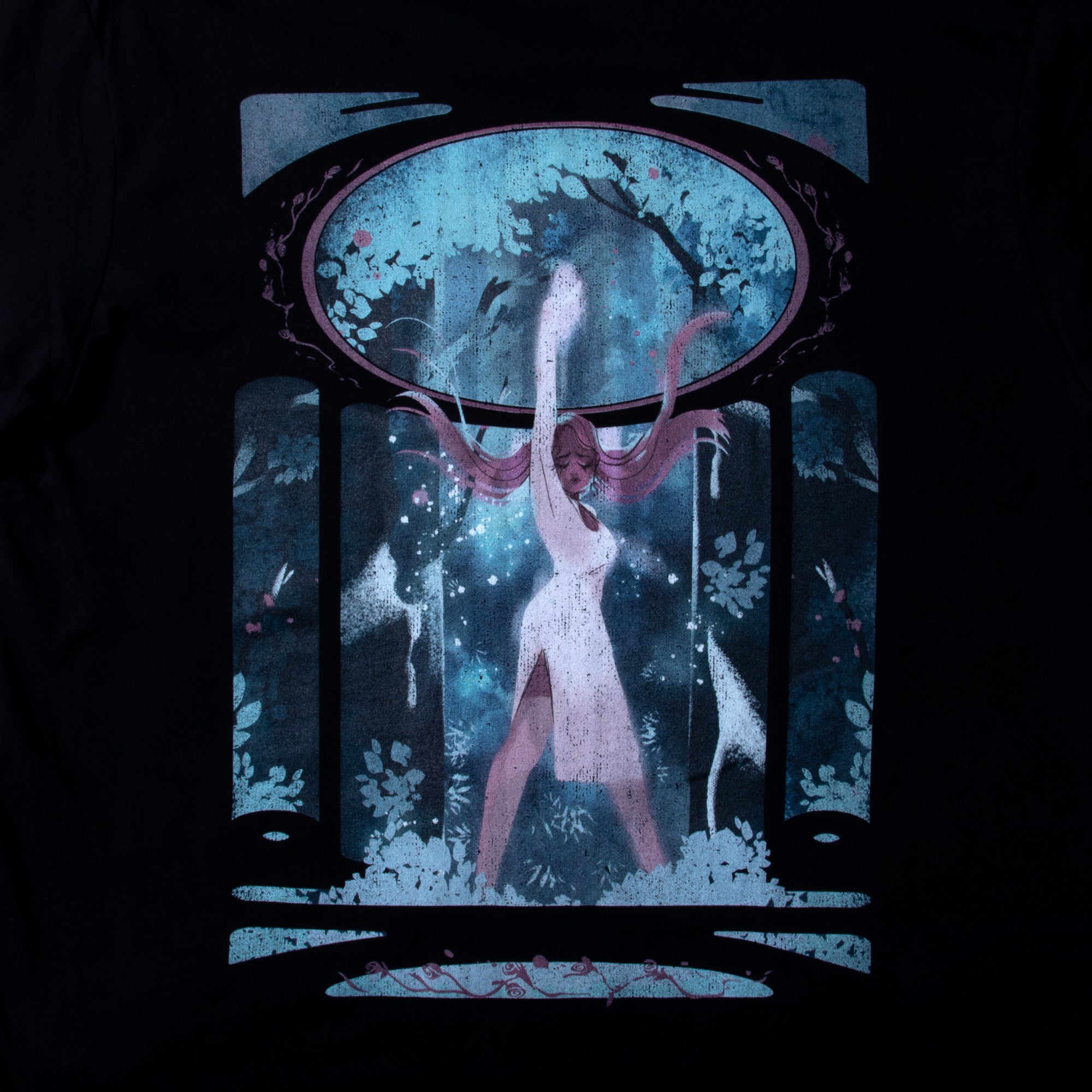 Persephone Among The Trees Black Long Sleeve