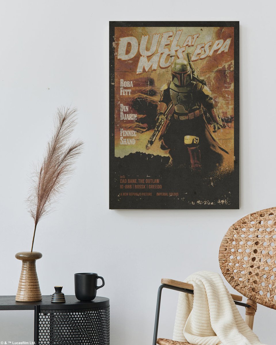 Star Wars Duel at Mos Espa Western Canvas Print