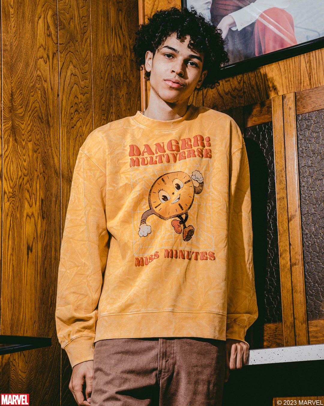 Sweat-shirt ras du cou doré Miss Minutes