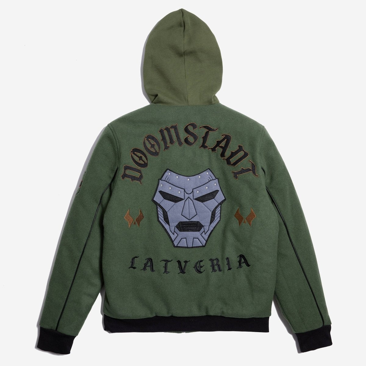 Doctor Doom Army Hooded Varsity Jacket