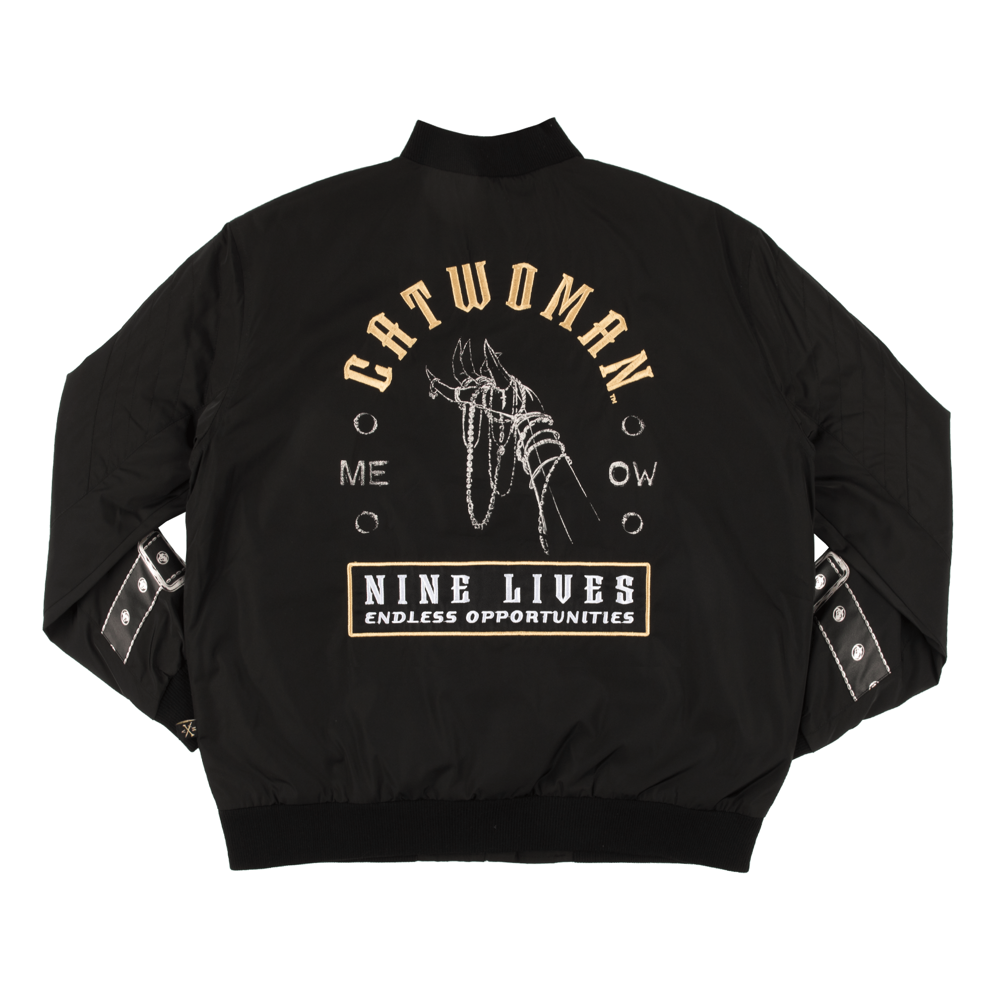 Catwoman Nine Lives Black Bomber Jacket