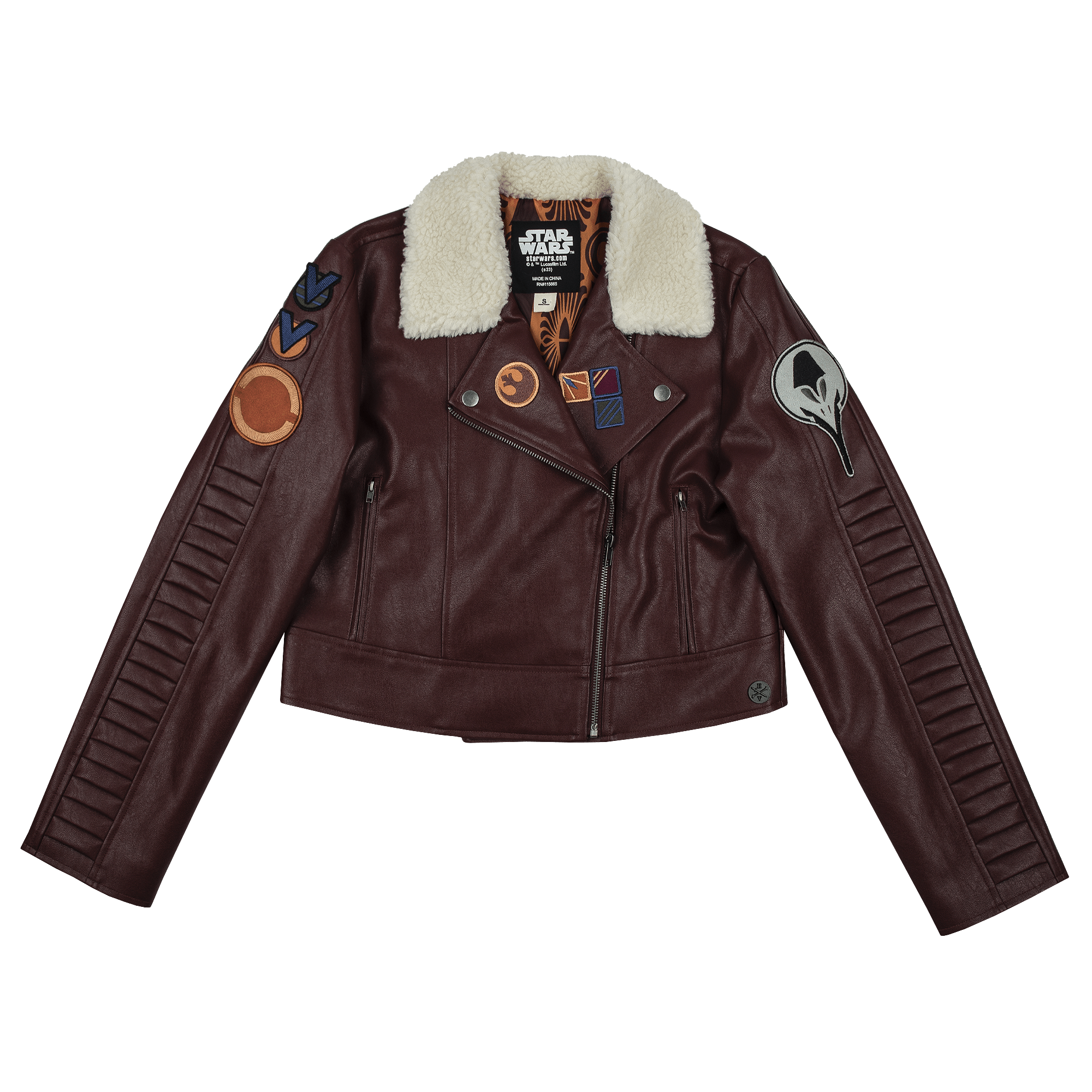 Rebel Faux Leather Cropped Moto Jacket