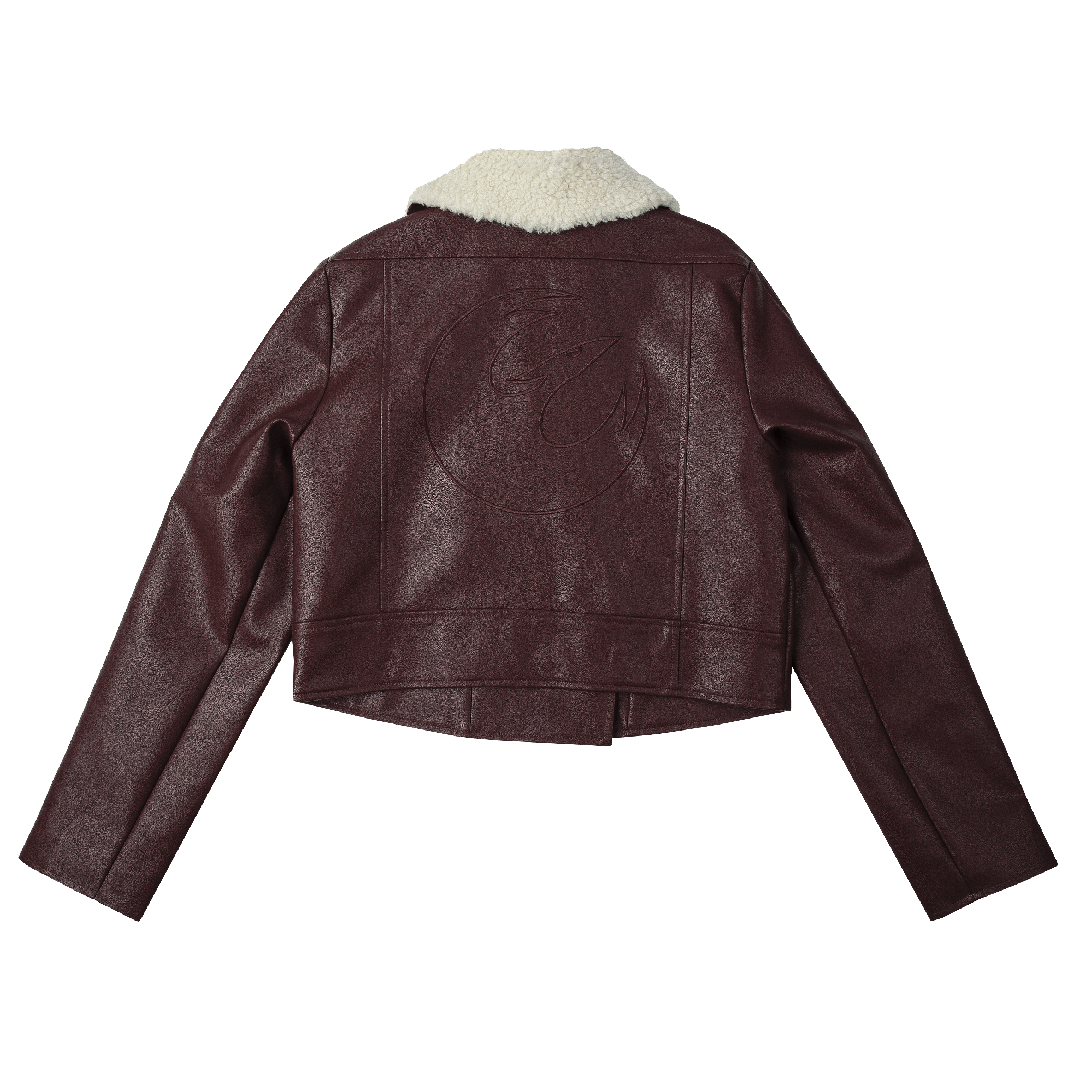 Rebel Faux Leather Cropped Moto Jacket