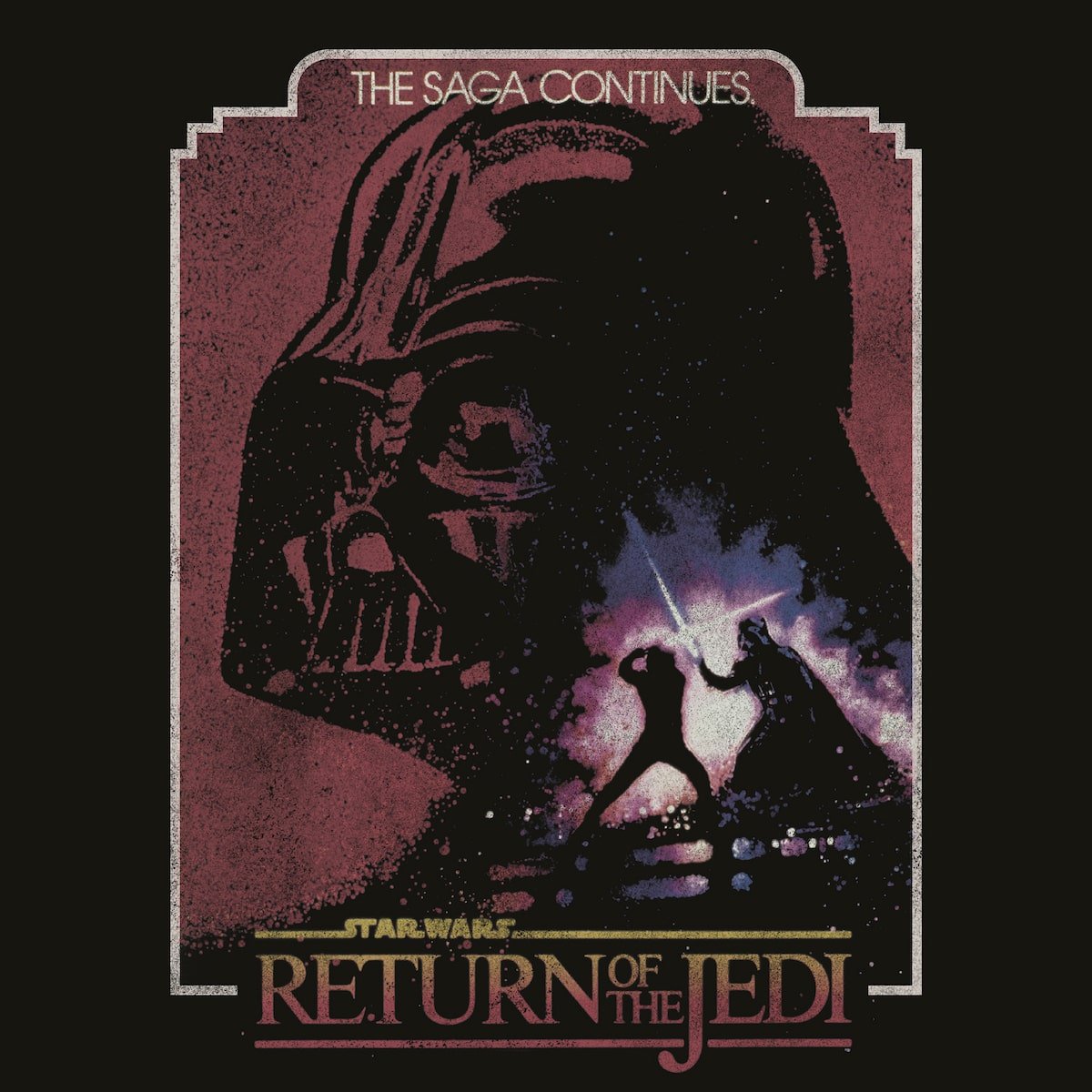 Black t-shirt with 'Return of the Jedi' graphic design