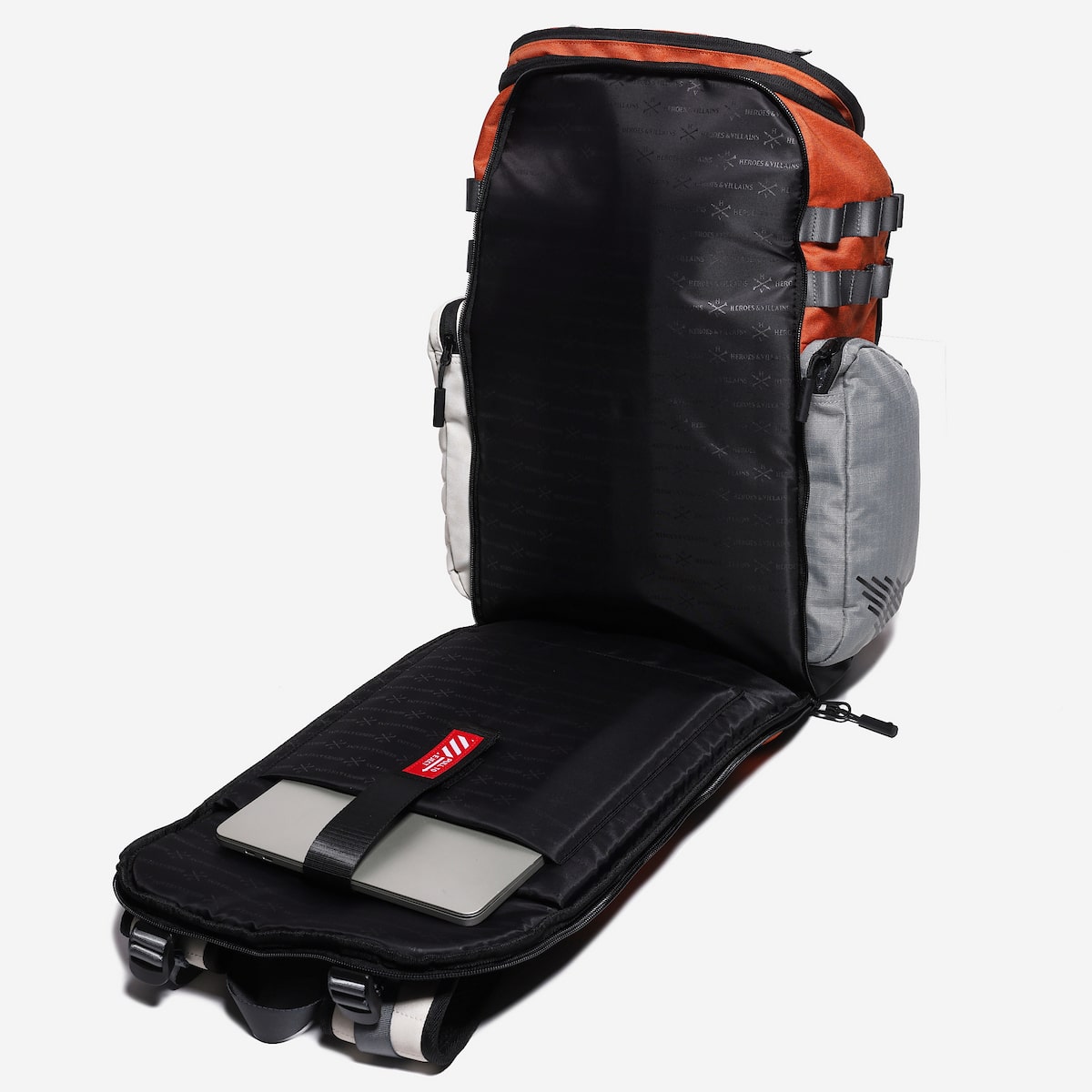 Backpack with a back laptop compartment on a white background