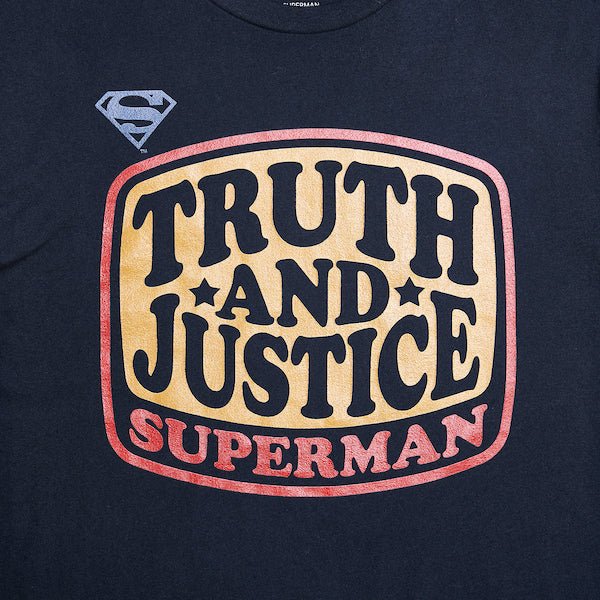 Navy T-Shirt that says "Truth and Justice" "Superman"