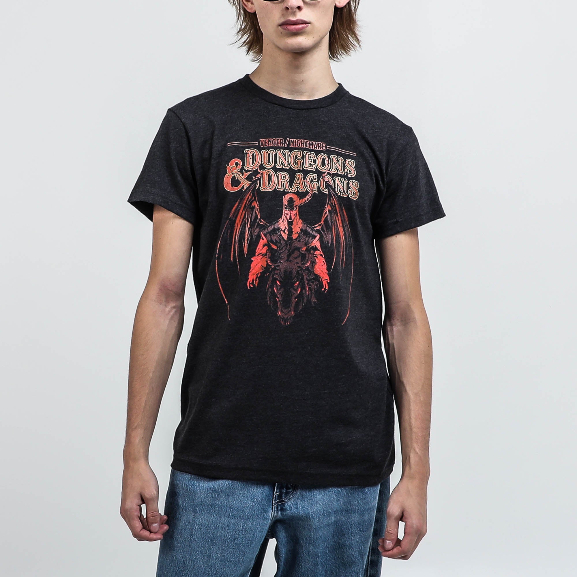 Dungeons & Dragons Venger & Nightmare Heather Grey Tee, Official Apparel &  Accessories