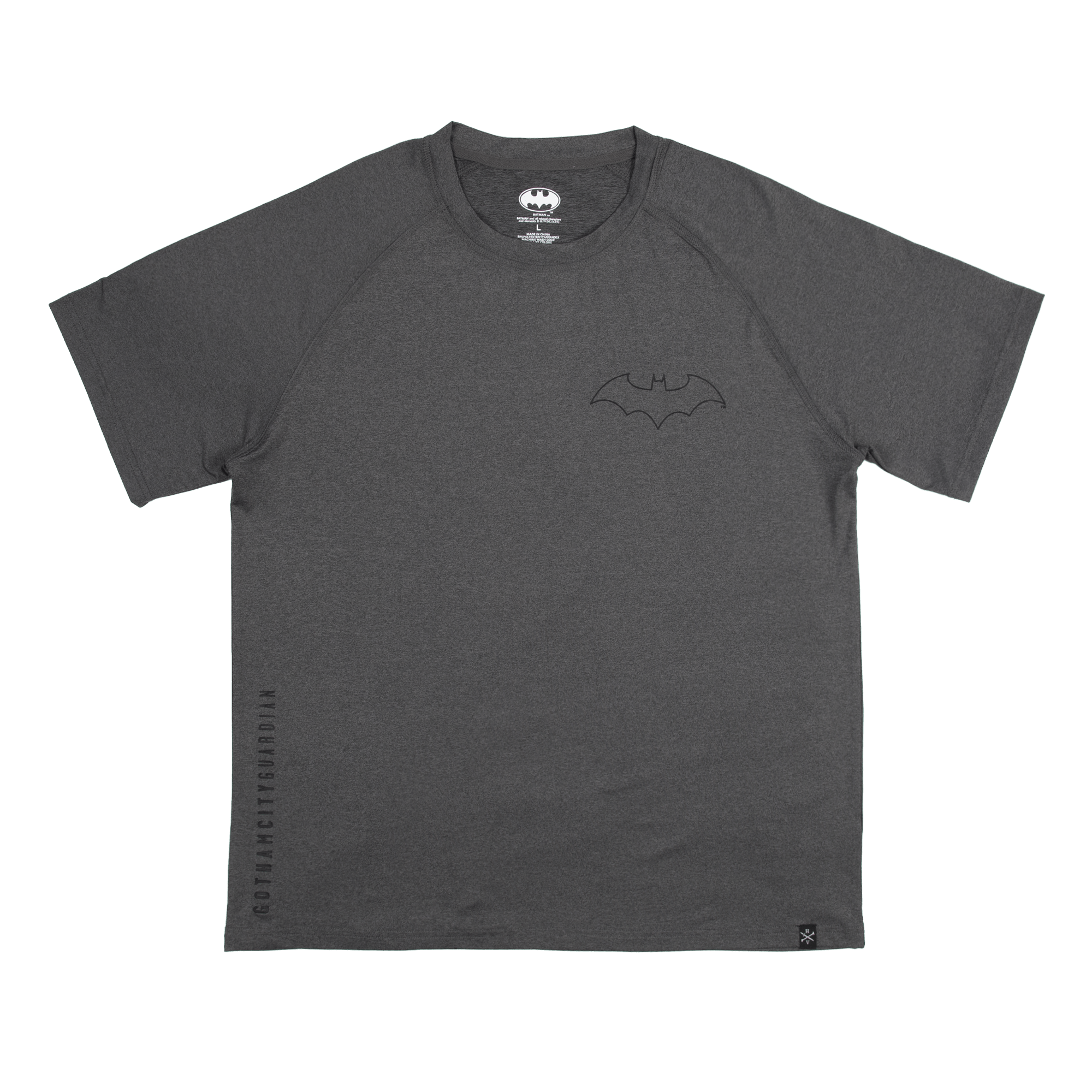 Bat Symbol Charcoal Performance Tee
