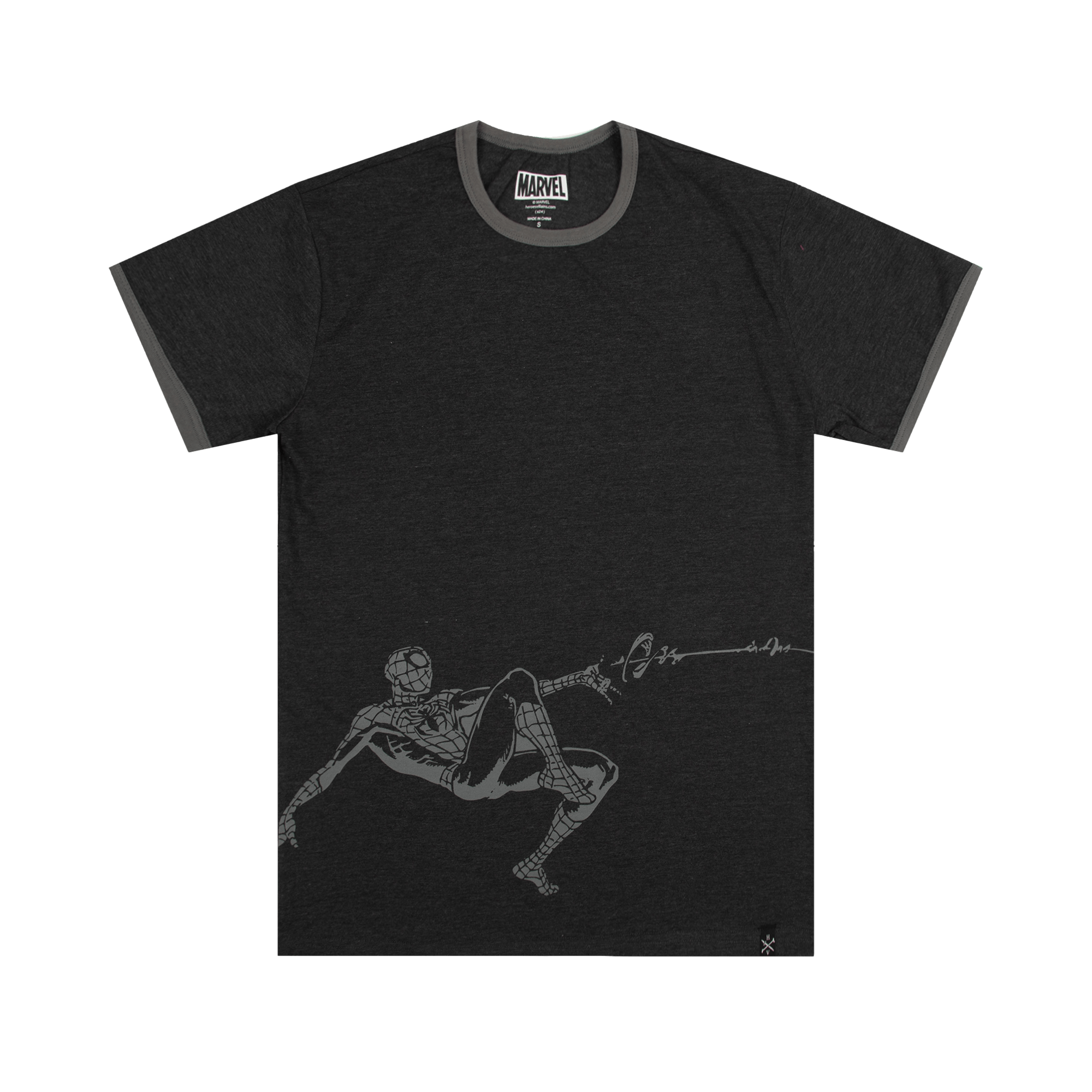 Spider-Man Web Slinging Charcoal Tee
