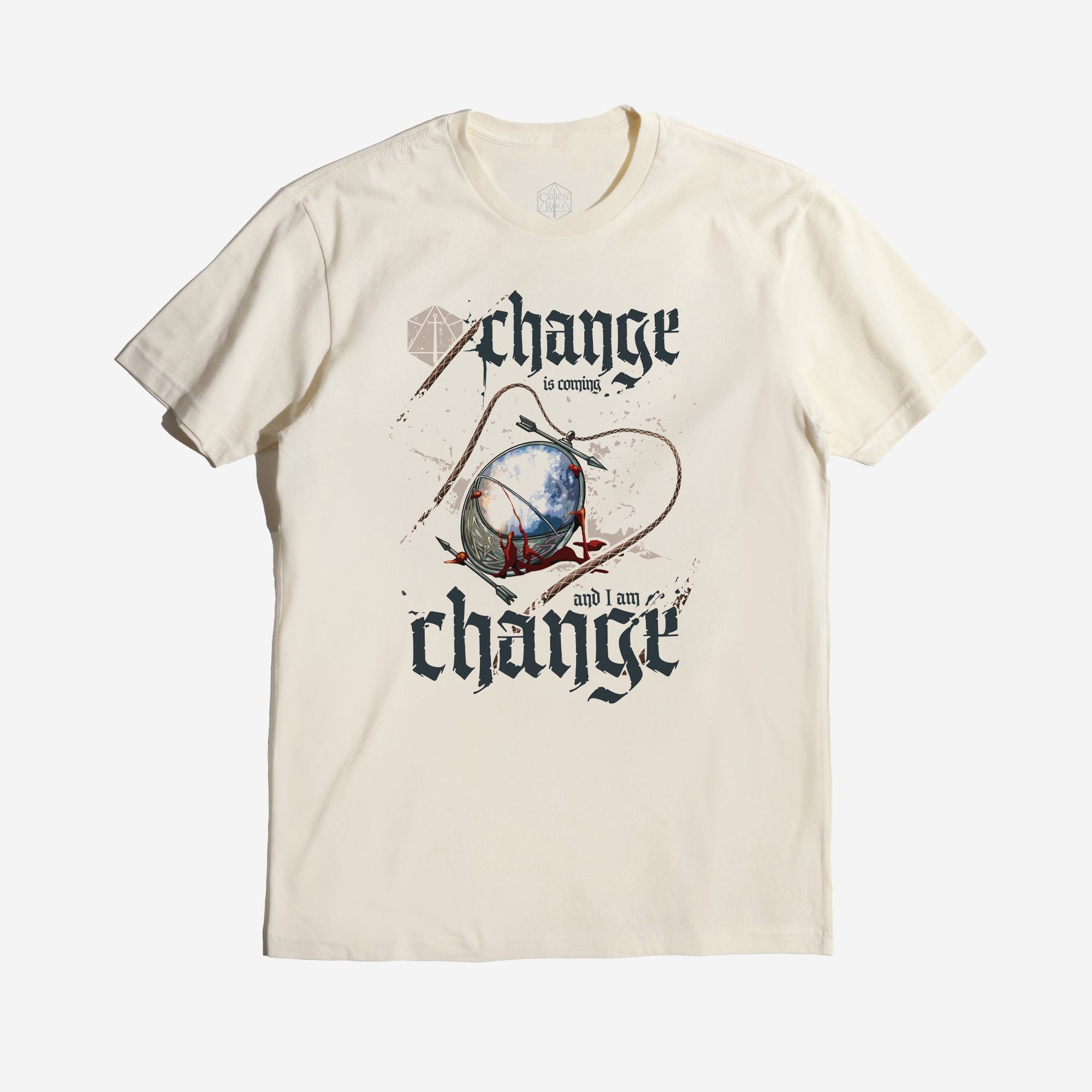 Critical Role T-shirt Nila Moonweaver Pendant Natural Flat