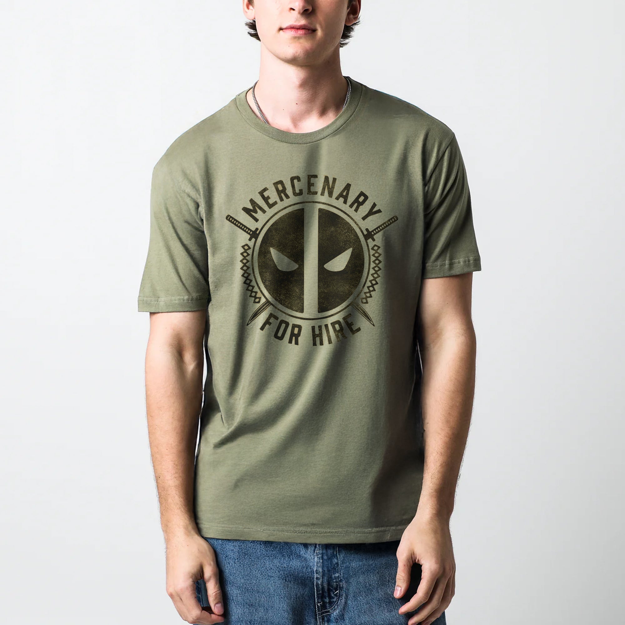 Weapon X Merc For Hire Olive Tee
