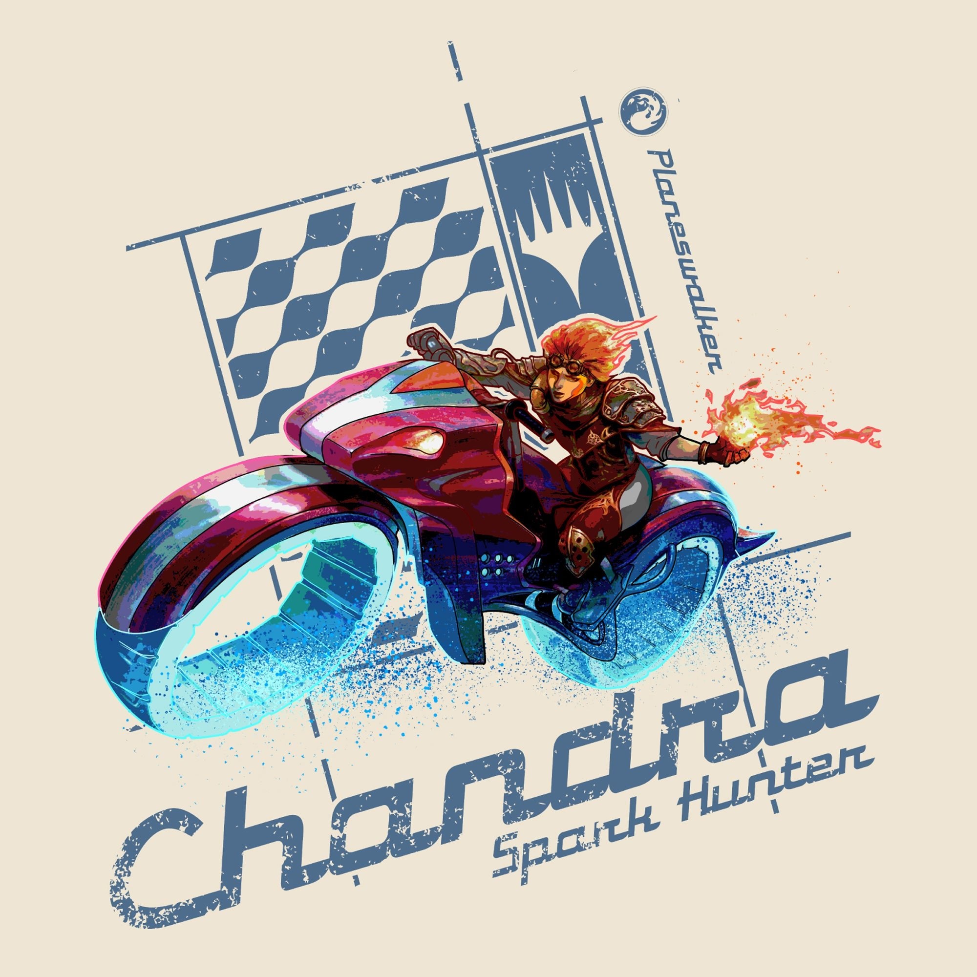 Aetherdrift Chandra Biker Natural Tee