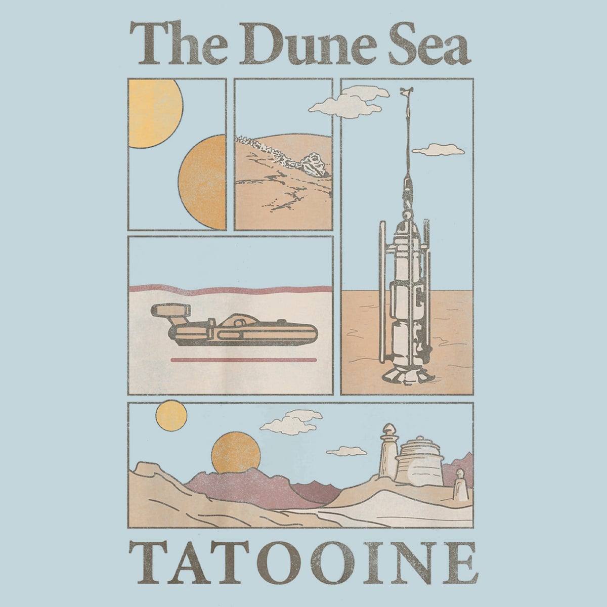 Star Wars Tatooine Story Panel Tee