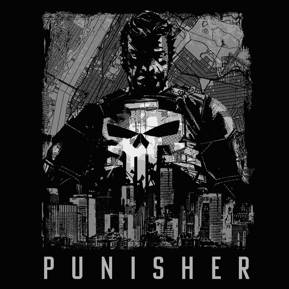 The Punisher NYC Skyline Forge Tee