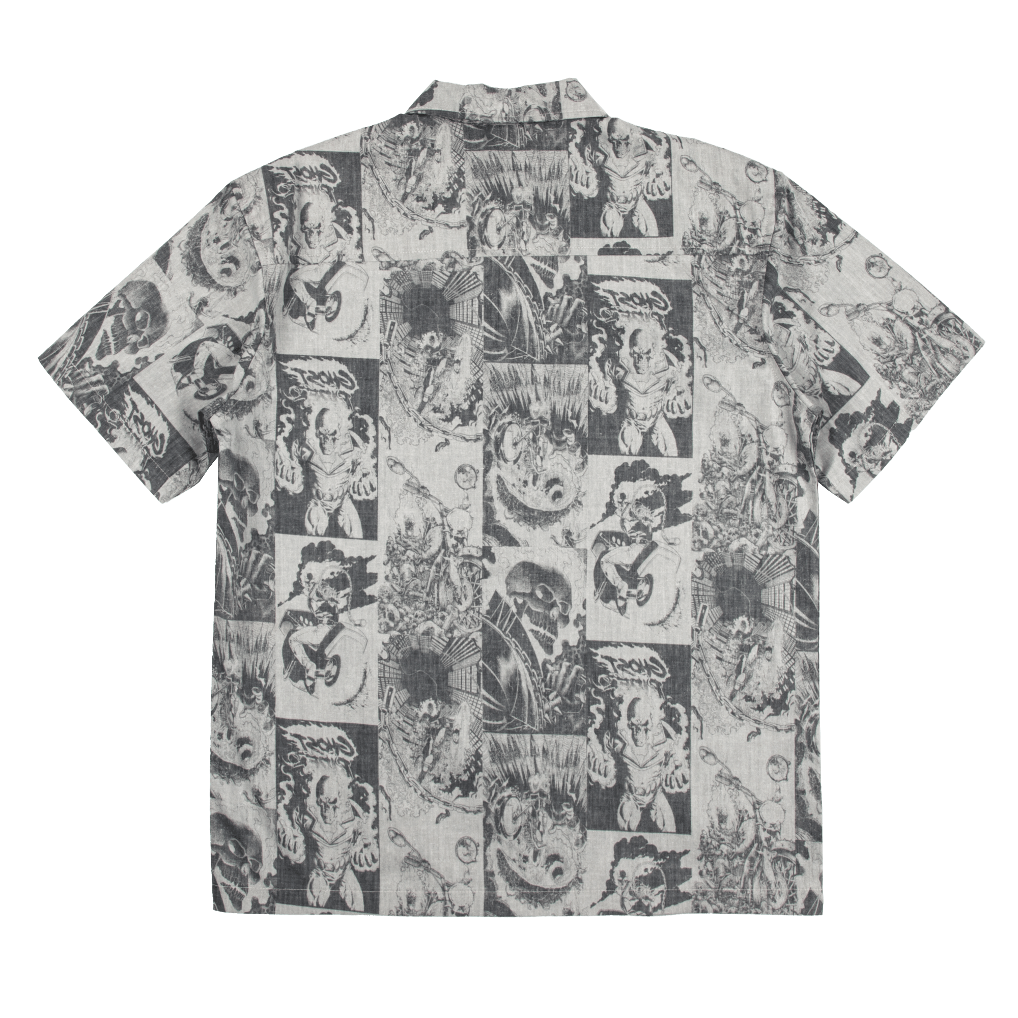 Ghost Rider All Over Comic Print Button-Down Shirt