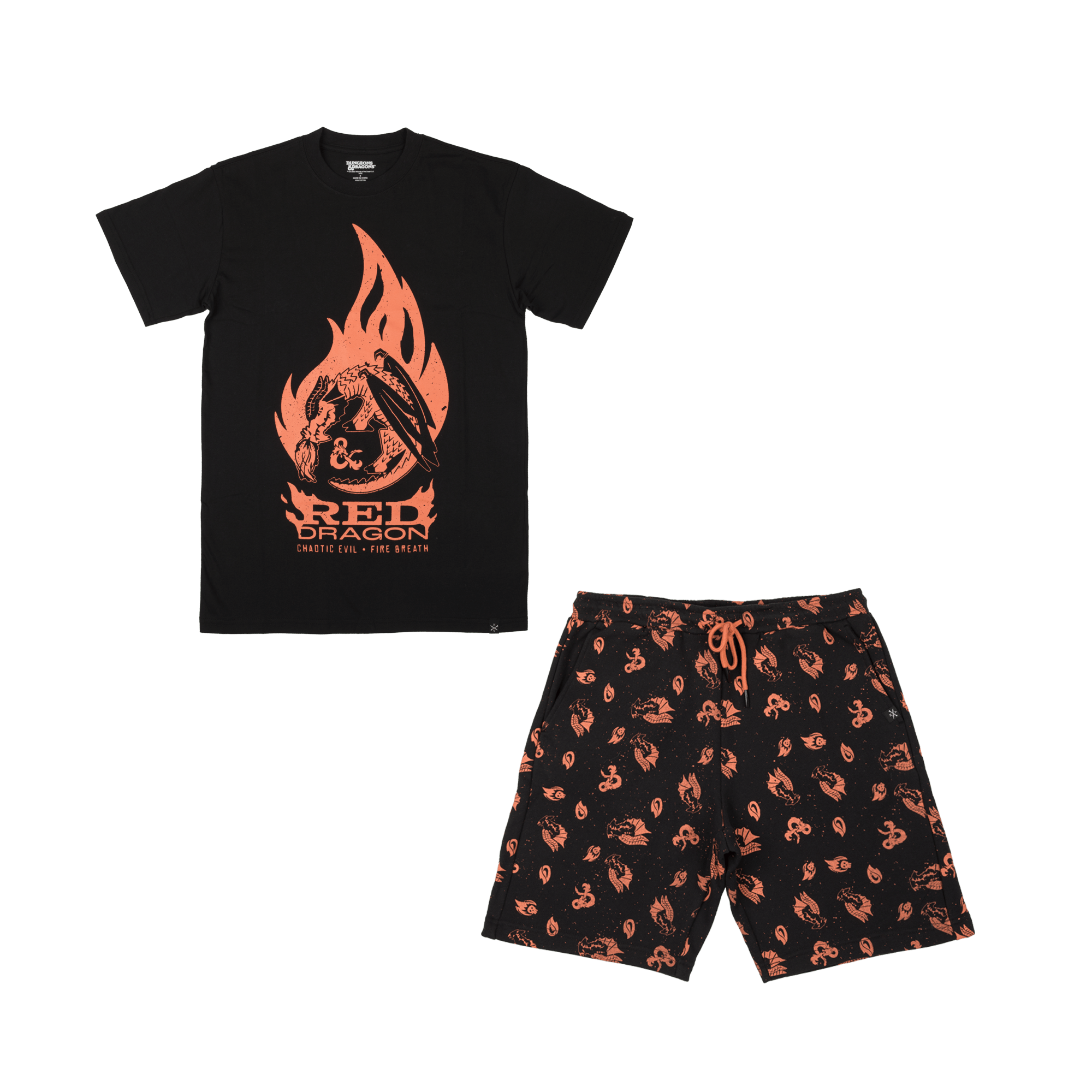 Red Dragon Black & Red Lounge Set