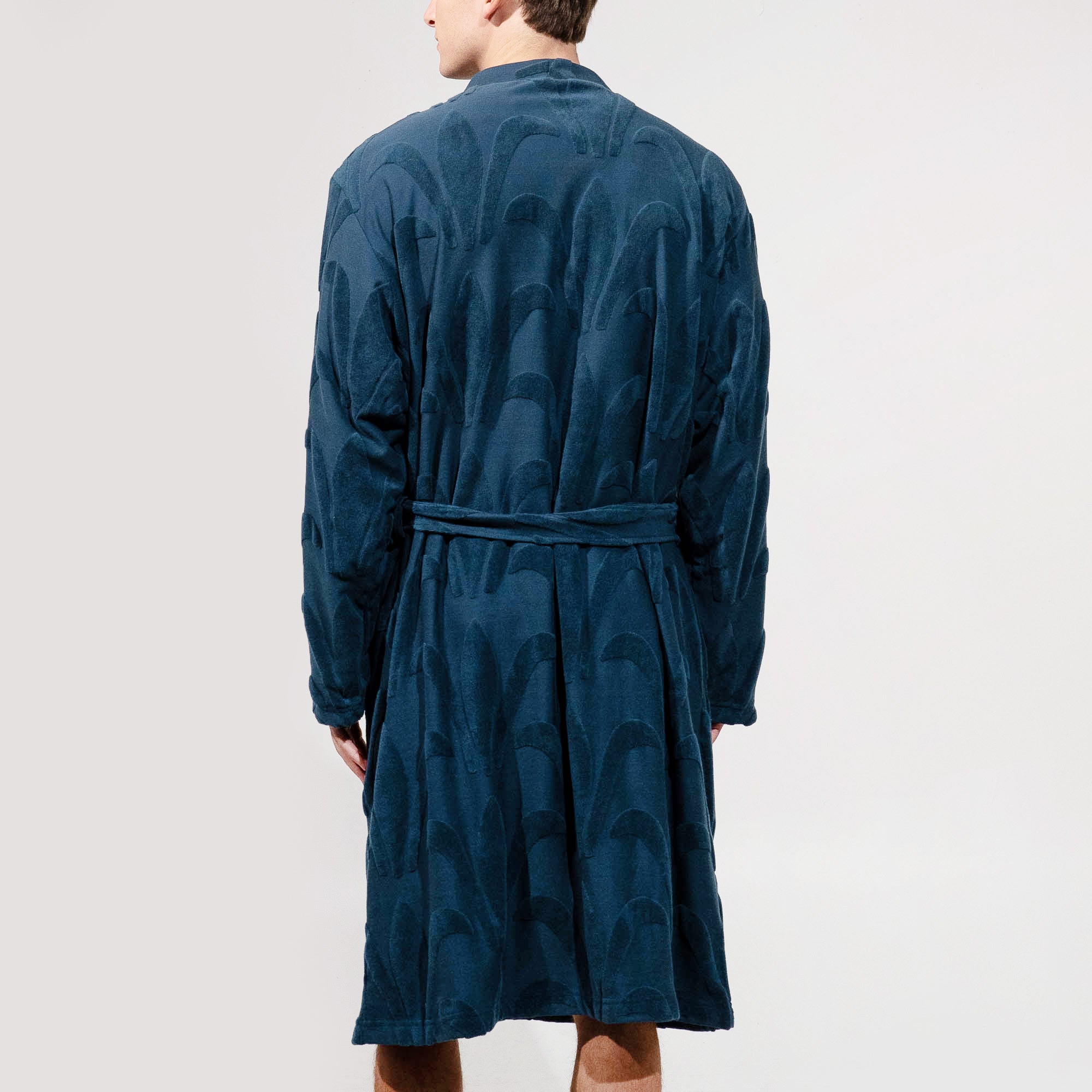 Robe Jedi en tissu éponge bleu marine