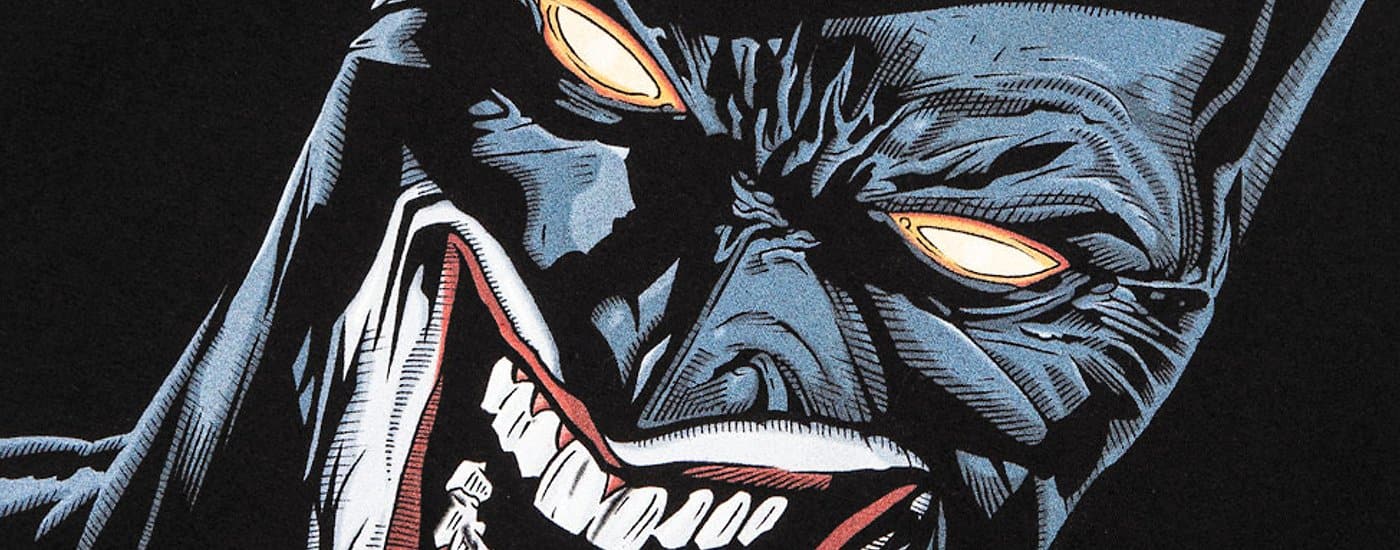 Batman & Joker Bats Mash-Up Black Long Sleeve Tee