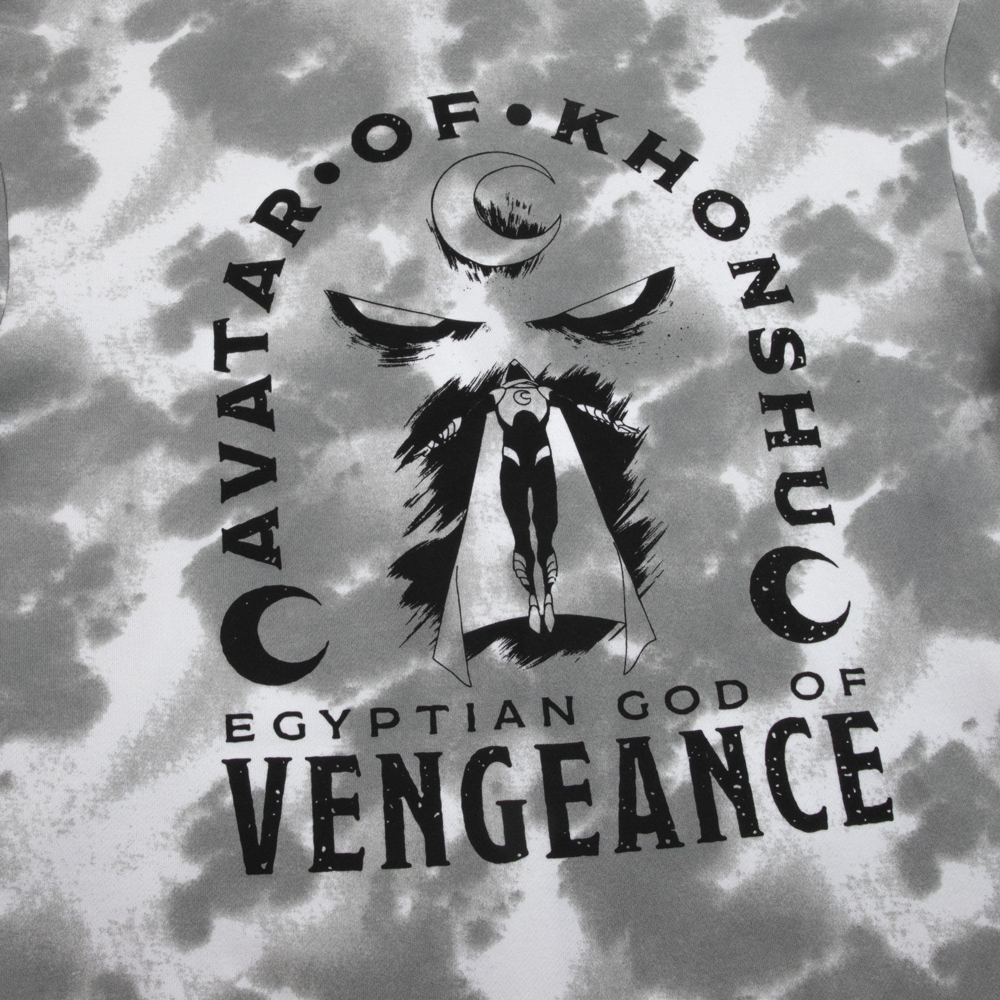 Sweat à capuche gris tie-dye Avatar de Khonshu