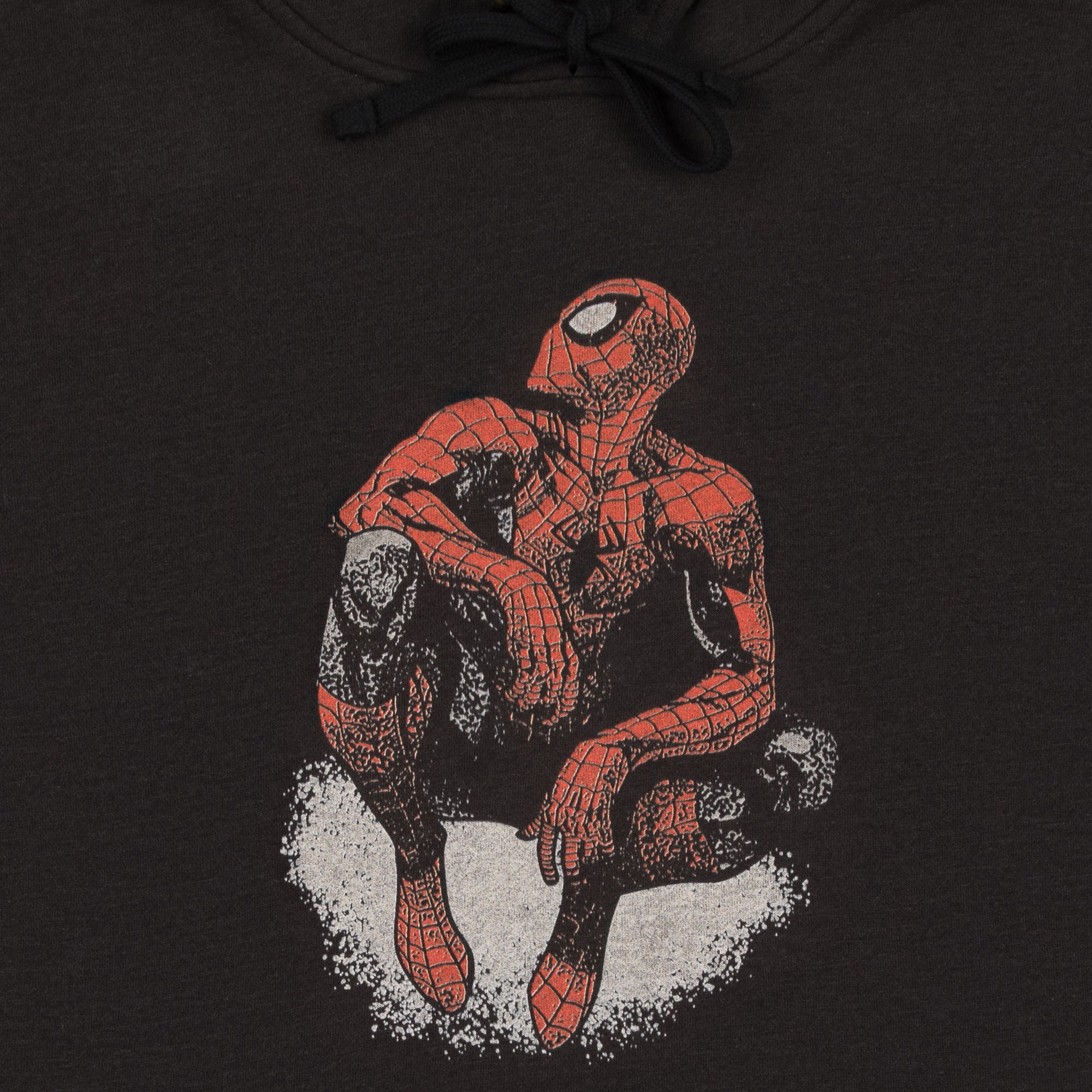 Spider-Man Sitting on a Wall Black Hoodie