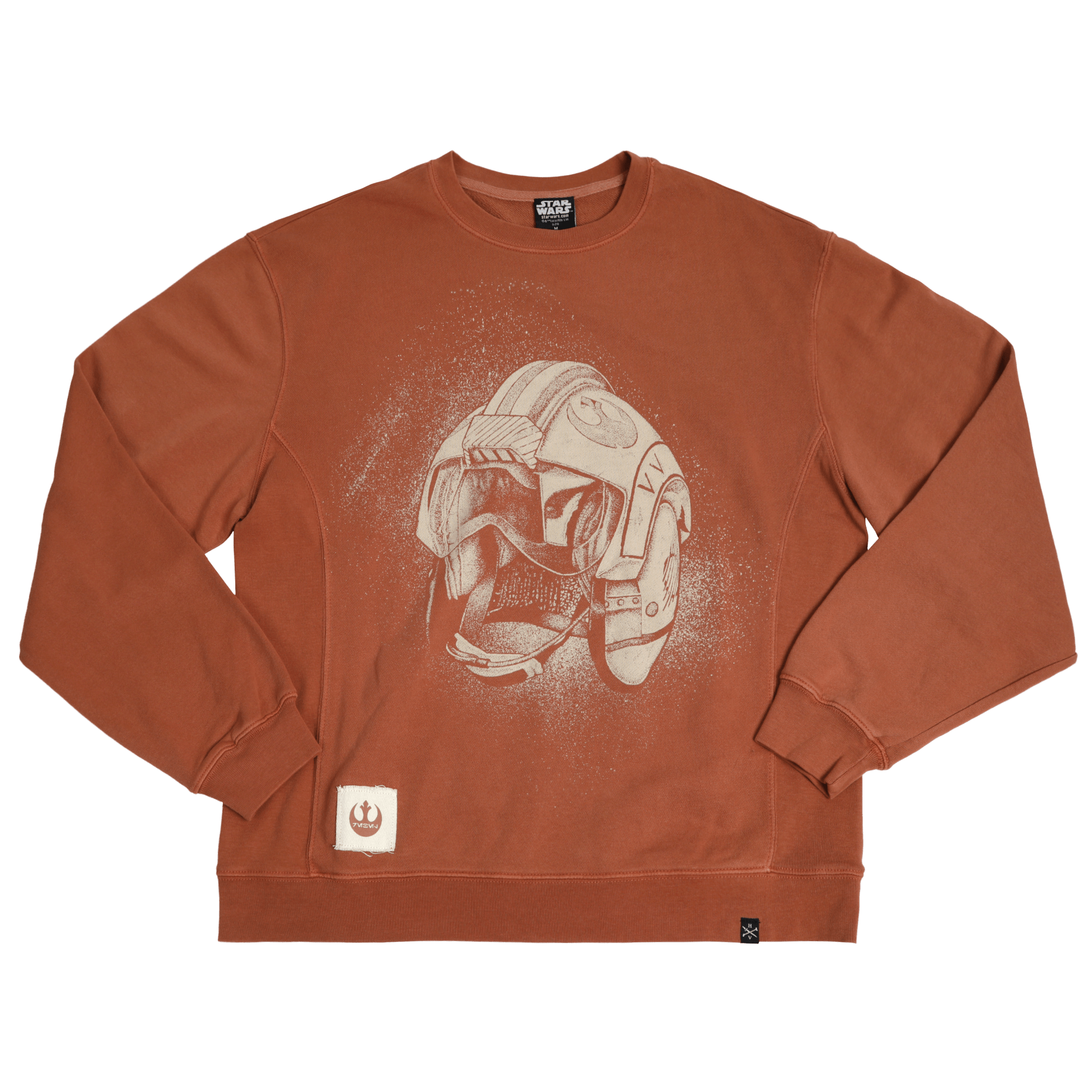 Rebel Helmet Illustration Washed Sweatshirt