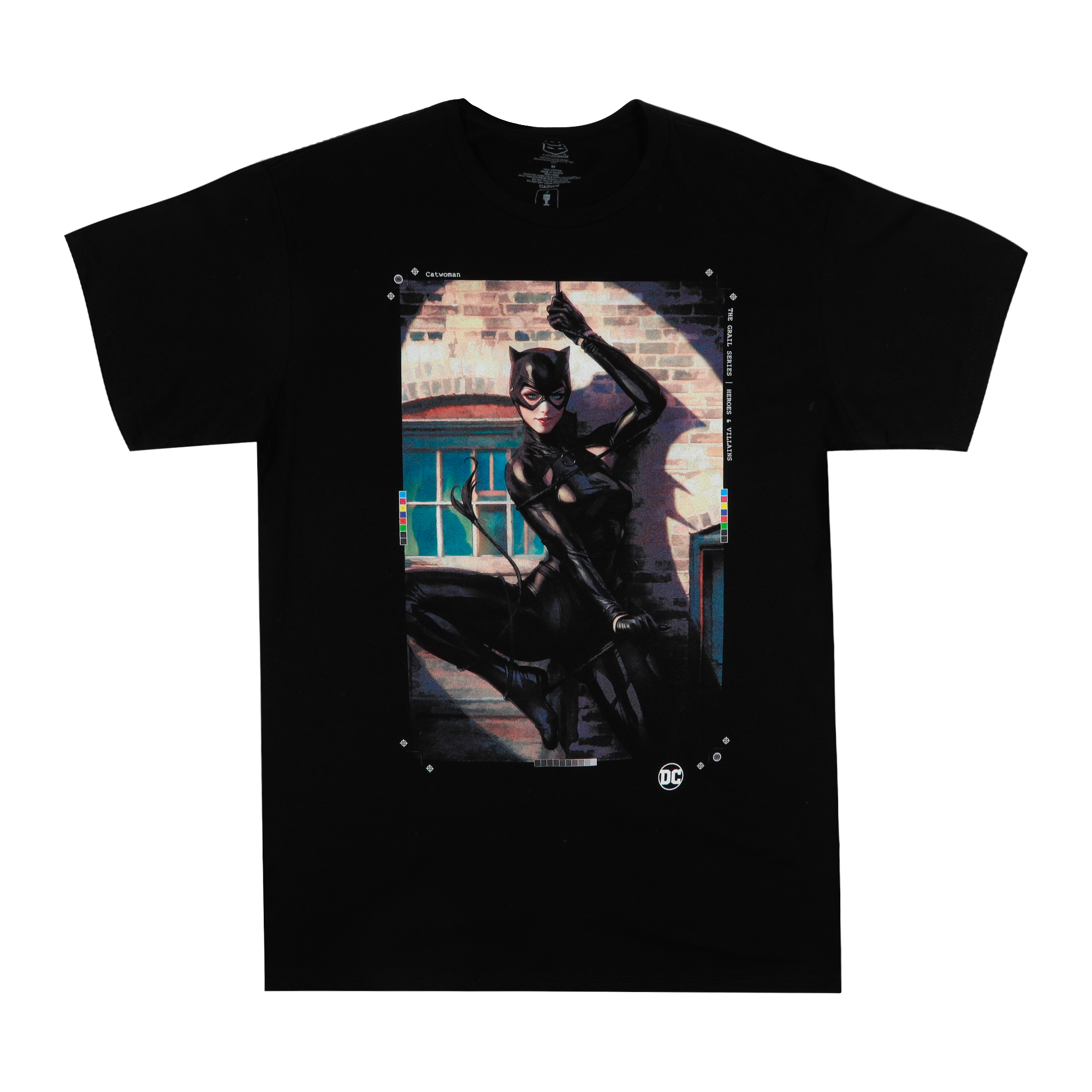 Catwoman In Searchlight Black Tee