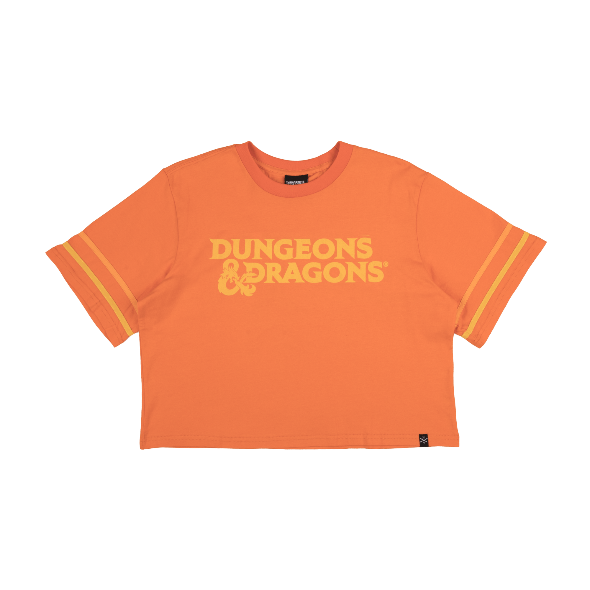 Retro Logo Striped Cropped Tee