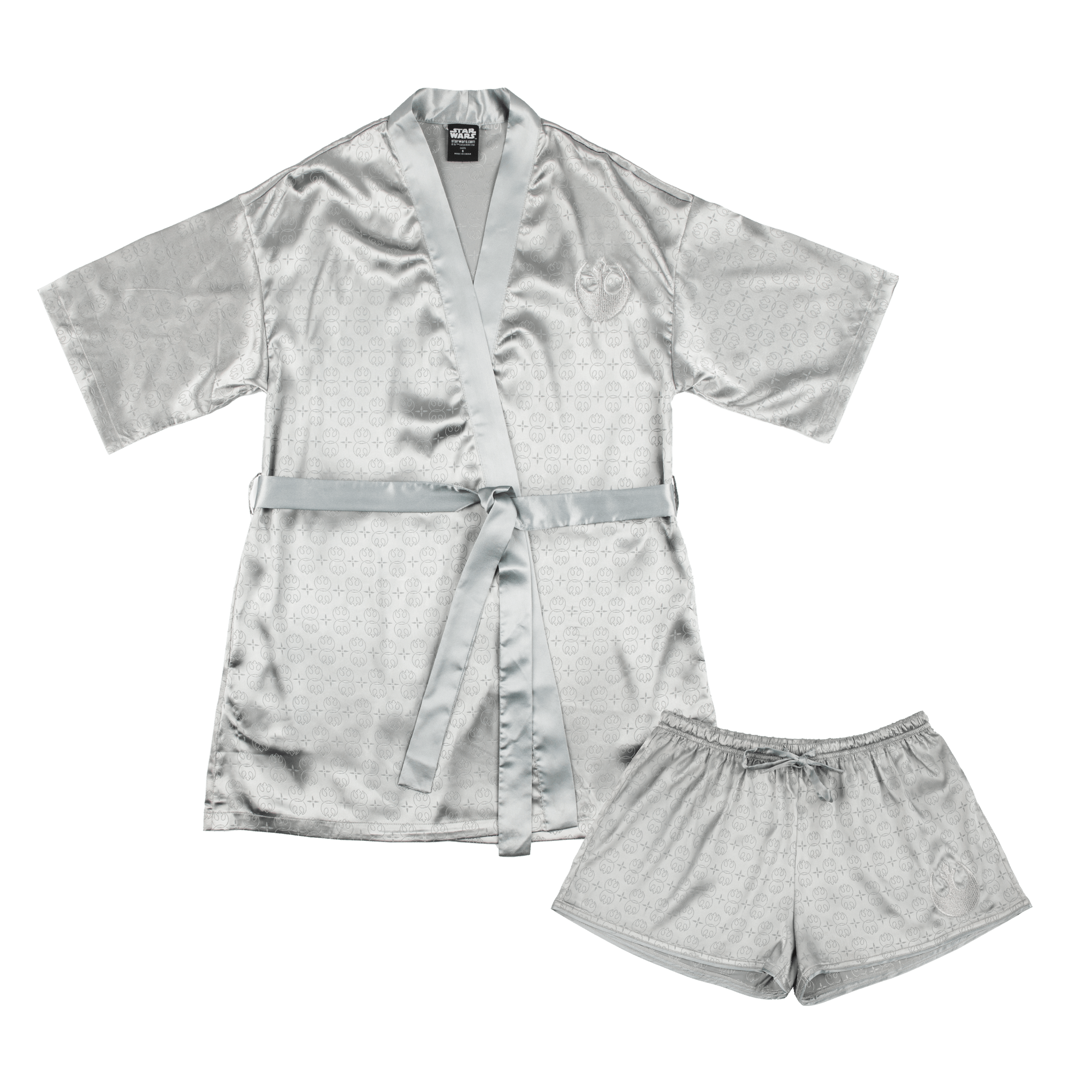 Rebel Satin Robe Pajama Set