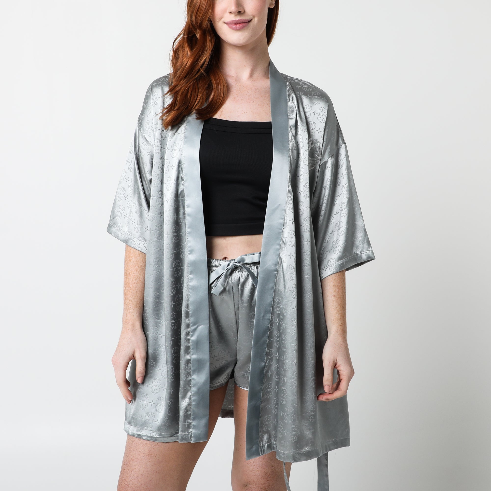 Rebel Satin Robe Pajama Set