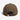Brown snapback cap with an orange Heroes and Villains tag on a white background