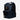 Dark Blue backpack with Metal X-Men logo in the center of the bag and a "Xaviers School for gifted Youngsters" patch on the bottom left. The bag sits on a white background the Backpack faces the right to show a pocket and black molle straps