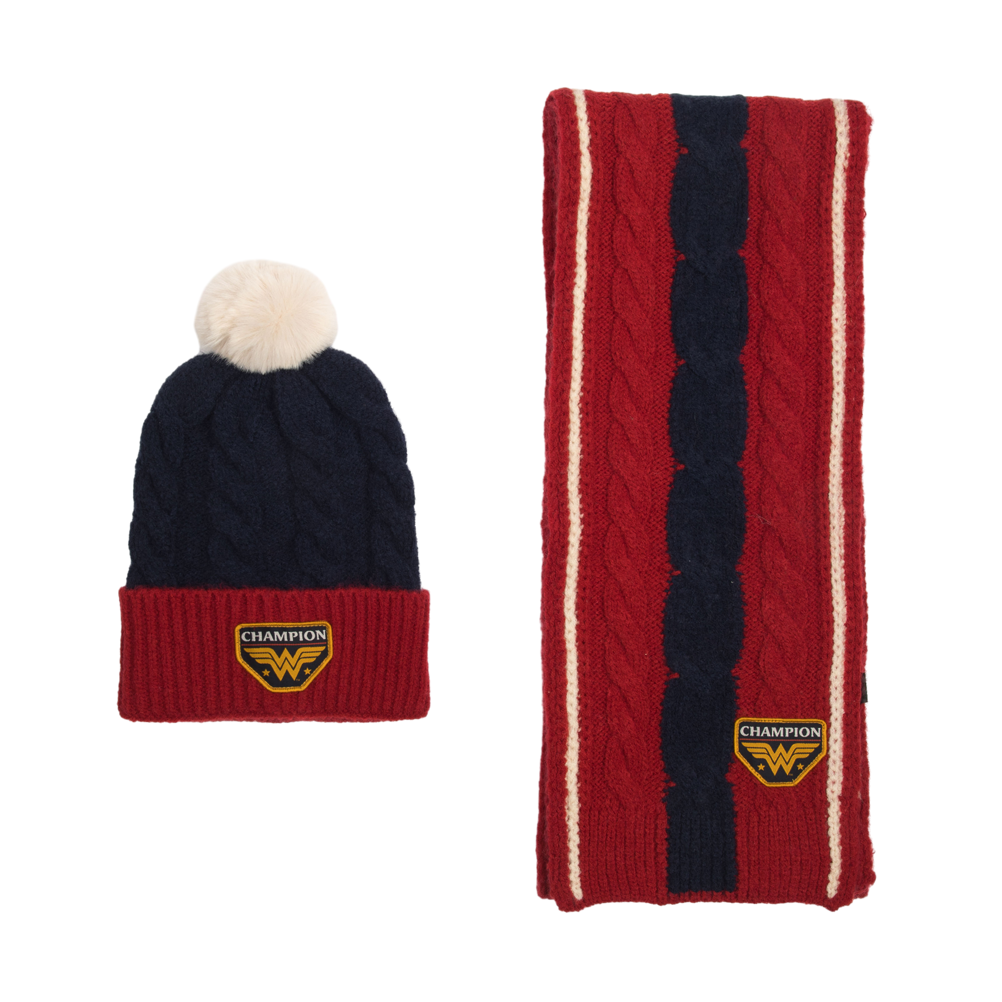 Wonder Woman Knit Scarf & Beanie Set