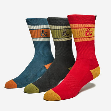 Chromatic Dragons Ribbed Crew Sock Set - Heroes & Villains-Dungeons & Dragons-Socks
