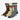 3 Ribbed Crew Socks with a Magic The Gathering theme. The socks have the Magic The Gathering logo embroidered. The socks are Grey, Beige and Brown with stripes that represent the different mana colors