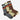 3 Ribbed Crew Socks with a Magic The Gathering theme. The socks have the Magic The Gathering logo embroidered. The socks are Grey, Beige and Brown with stripes that represent the different mana colors