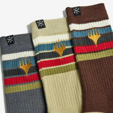 Colors of Mana Ribbed Crew Sock Set - Heroes & Villains-Magic: The Gathering-Socks