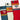 3 Ribbed Crew Socks with a Superman theme. The socks have the S-Shield logo embroidered. The socks are Blue, Red and White