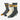 3 Ribbed Crew Socks with a Batman theme. The socks have the Batman logo embroidered. The socks are Grey and White with Yellow accents