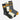 3 Ribbed Crew Socks with a Batman theme. The socks have the Batman logo embroidered. The socks are Grey and White with Yellow accents