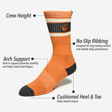 Rebel Ribbed Crew Sock Set - Heroes & Villains-Star Wars-Socks