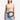 Woman wearing a transparent jedi fanny pack with a patterned design on a white background