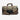 Canvas The Mandalorian Themed duffel bag with brown handles and black luggage strap