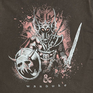 A Charcoal Grey T-Shirt featuring a photo of the "Warduke" from Dungeons and Dragons